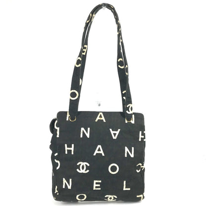 Chanel Chanel Logo All-Over Print Tote Bag