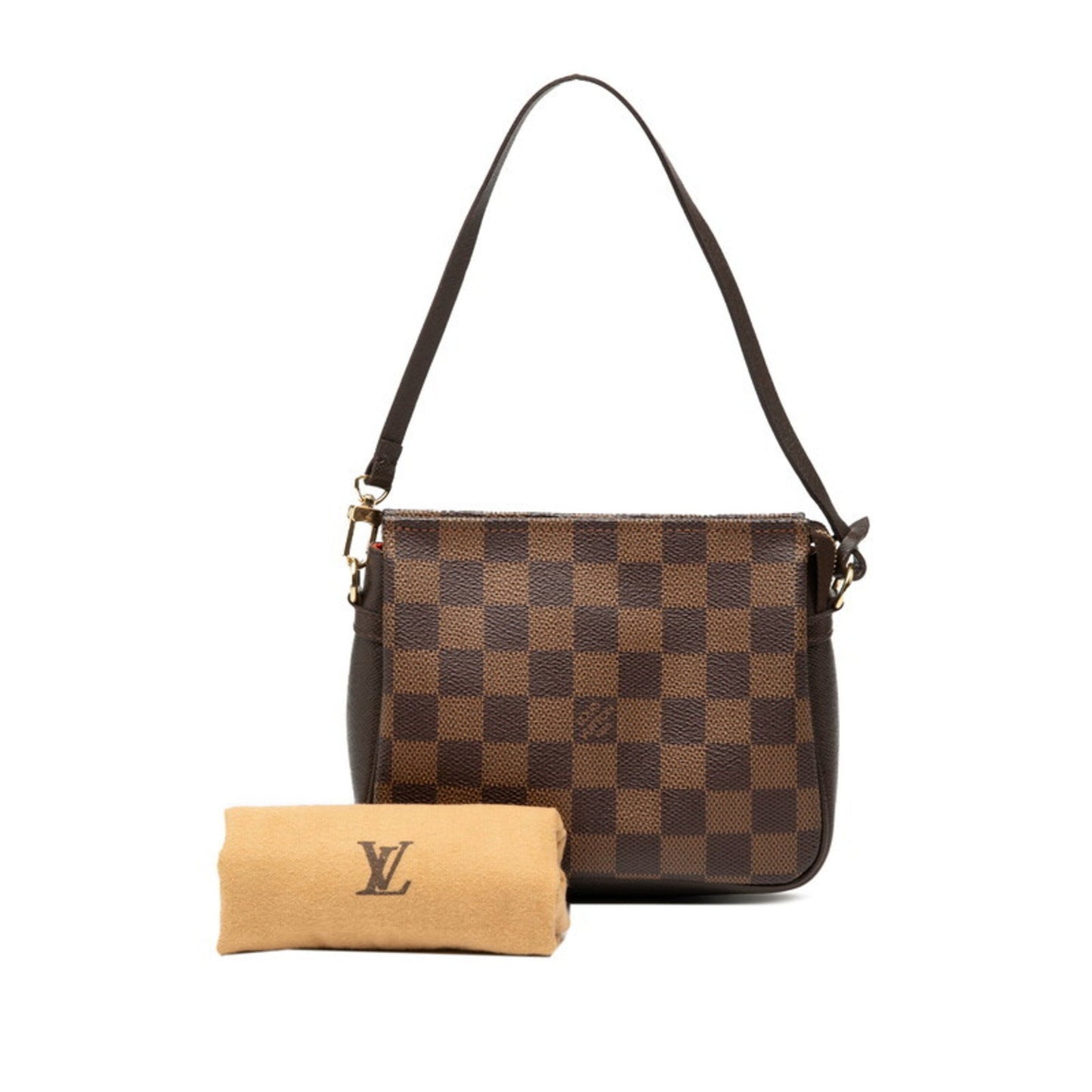 Louis Vuitton Damier Truss Makeup Accessory Pouch Handbag N51982 Brown Leather