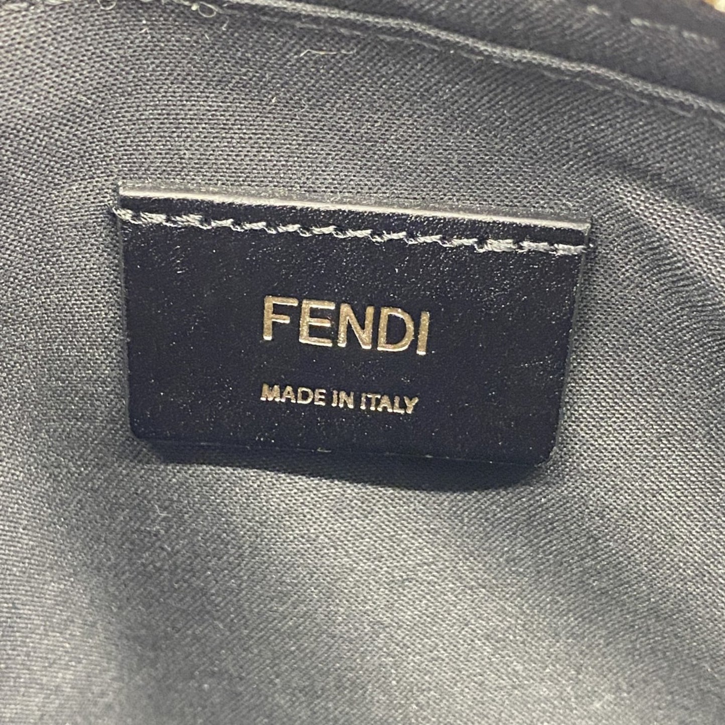 Fendi Zucca Diagonal Shoulder Bag In Brown