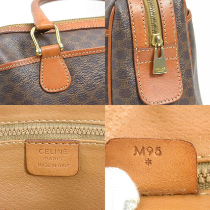 Celine Handbag In Brown And Gold Macadam Leather