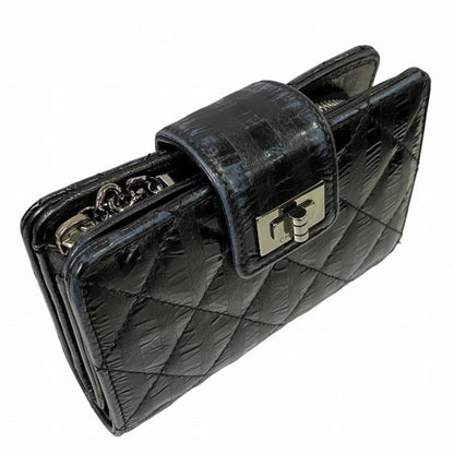 Chanel 2.55 Black Leather Wallet Bi-Fold