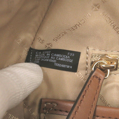 Unused Michael Kors Sheila Front Pocket Backpack Mk Signature 35F3G6Hb6B150 Coated Canvas Vanilla