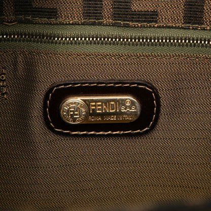 Fendi Zucca Shoulder Bag Vanity 2-Way Brown Canvas Leather