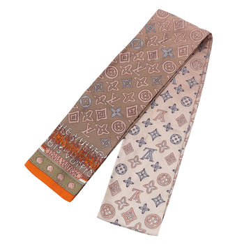 Louis Vuitton Women'S Monogram Map Silk Bandeau Scarf