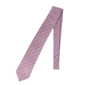 Hermes Surfer Shark Monogram Silk Tie 625675 Pa Purple