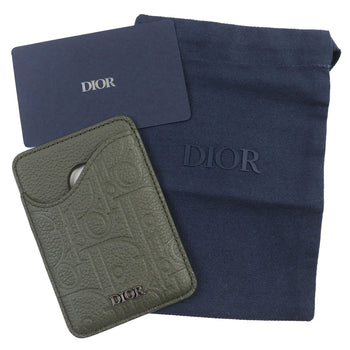 Christian Dior Dior Saddle Logo Magnet Gravity Leather Card Holder/Card Case