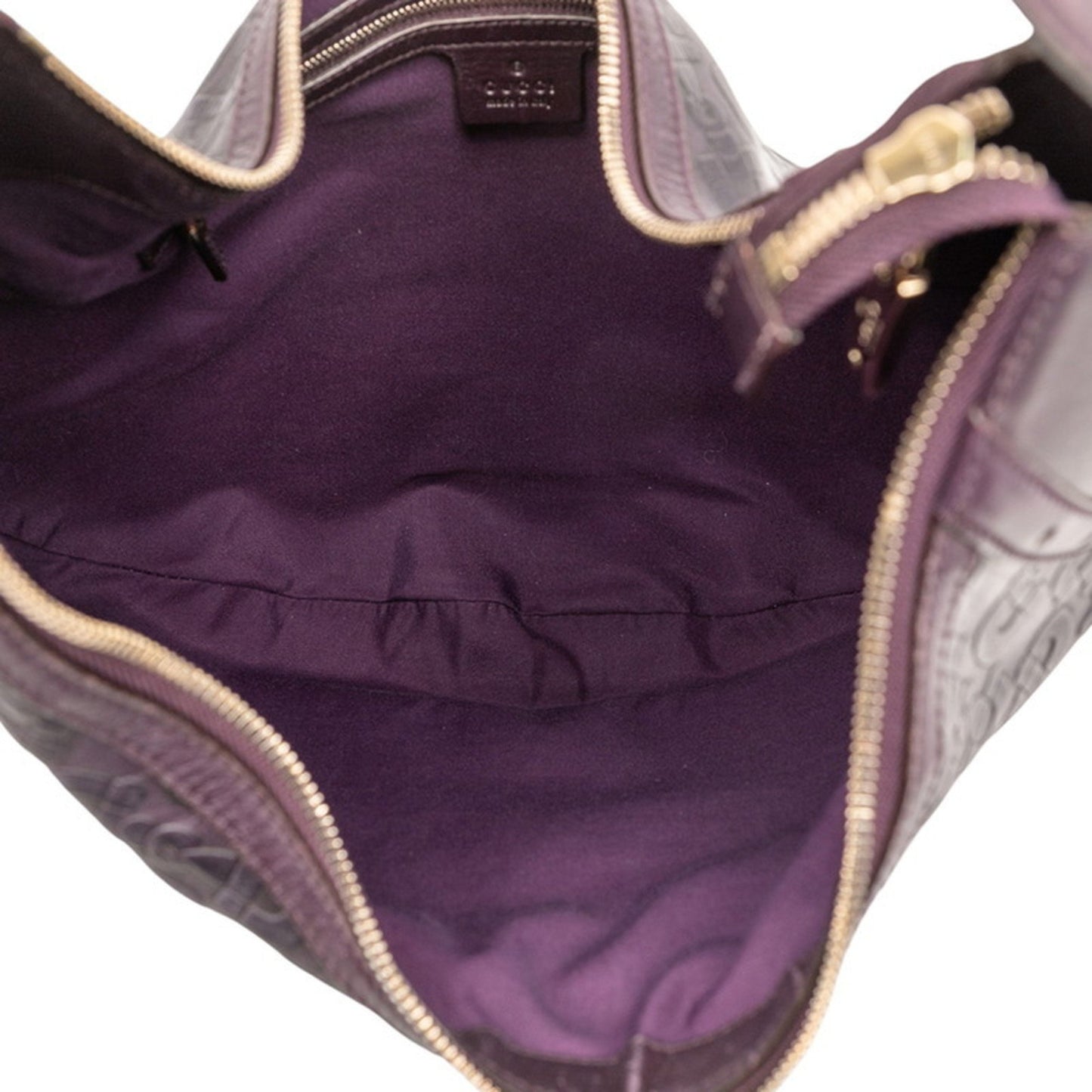 Gucci Horsebit One-Shoulder Bag 145764 Purple Leather