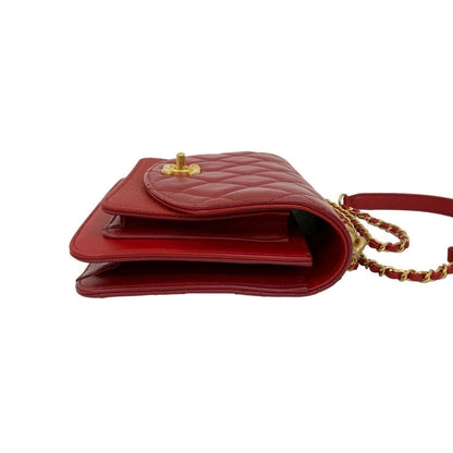Chanel Small Flap Caviar And Calf Leather 2-Way Hand/Shoulder Bag