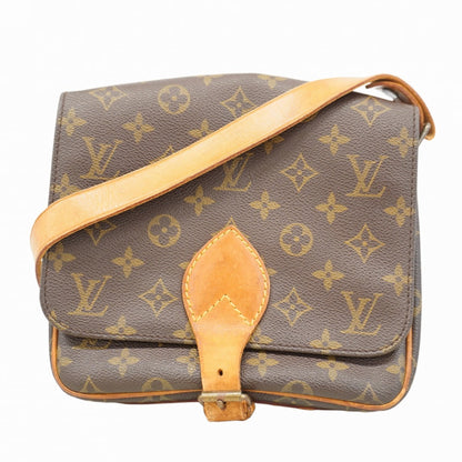 Louis Vuitton Monogram Cartouchiere Mm Shoulder Bag M51253 Brown