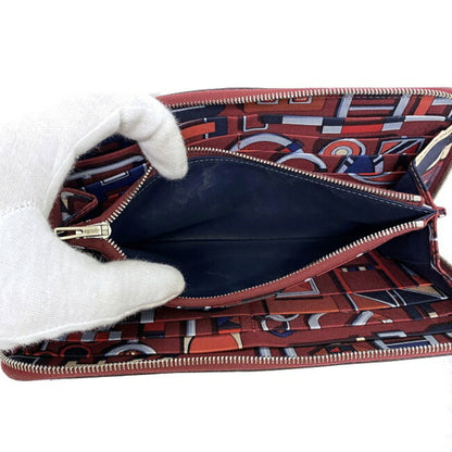 Hermes Long Wallet Azap Bordeaux Rouge Glenat Silk In Leather Epson Hermes Round