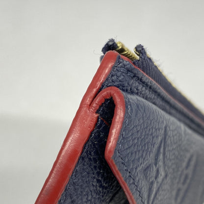 Louis Vuitton Monogram Empreinte Porte Carte Recto Verso Wallet/Coin Case M69420 Marine Rouge