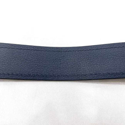 Louis Vuitton Belt Santur Sydney Brown Navy Damier Ebene M9568 F-20089 Waist 35Mm Canvas Leather