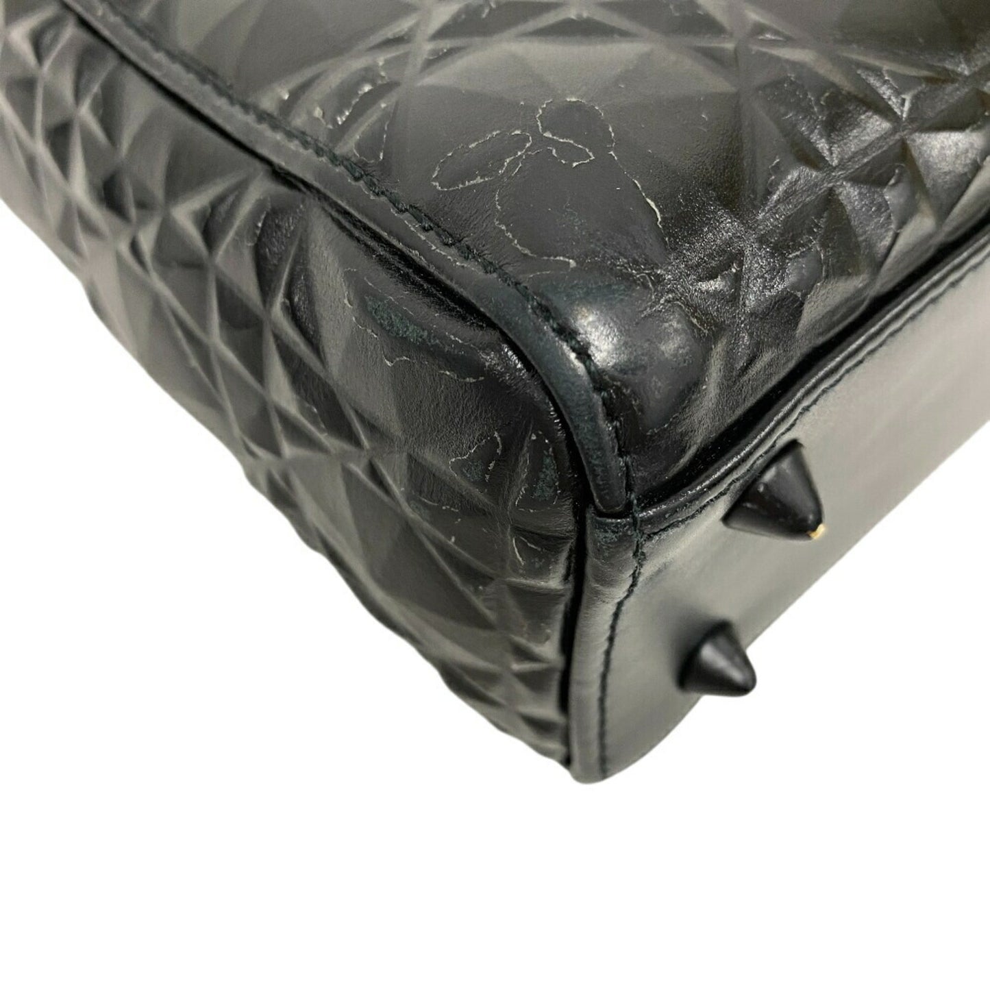 Christian Dior Diamond Cannage Shoulder Bag Handbag Black