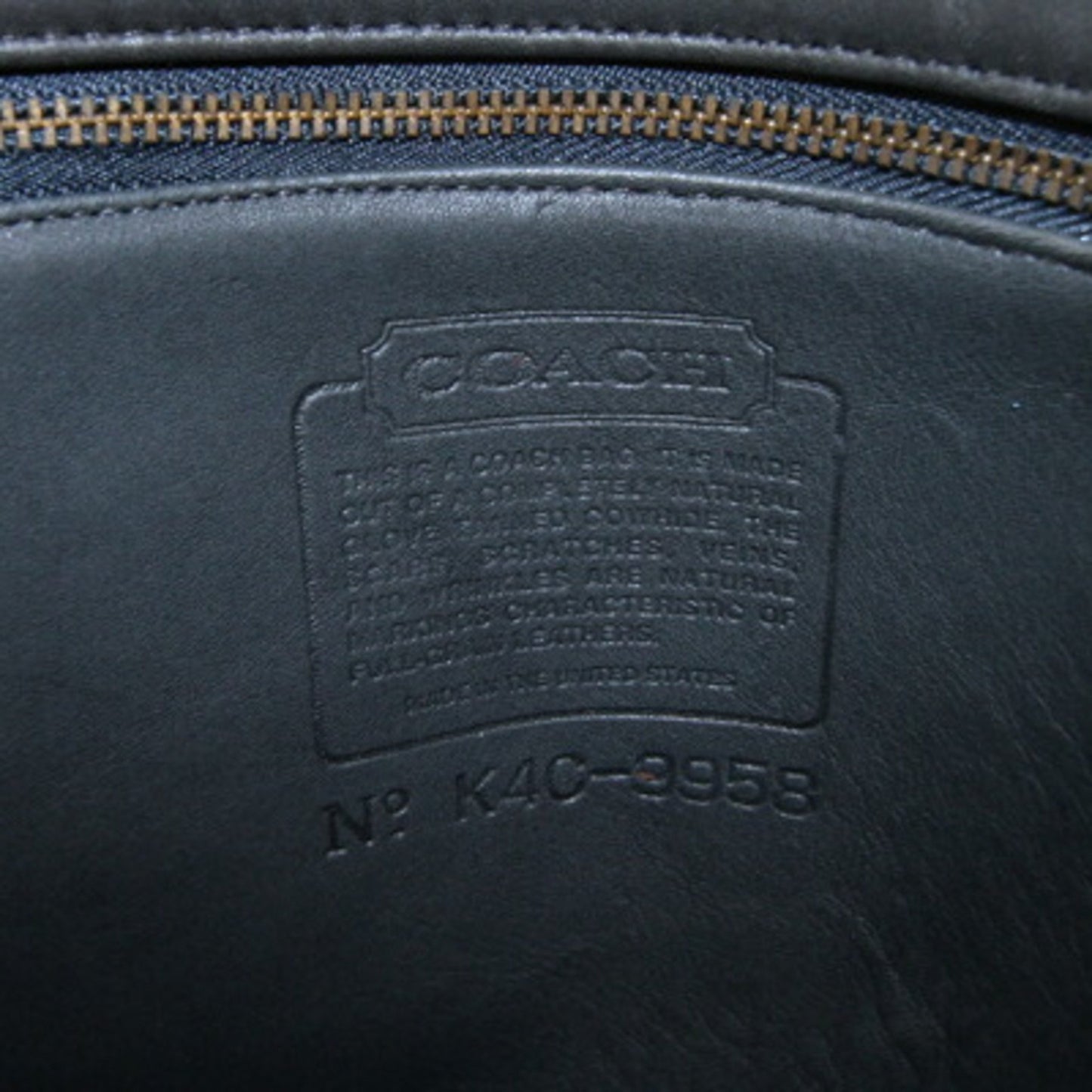 Coach Handbag 9958 Black Leather Old All-Leather