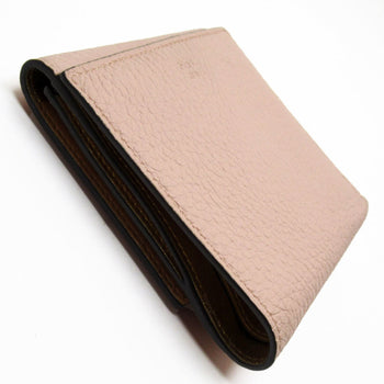 Fendi Bi-Fold Wallet Leather Light Pink