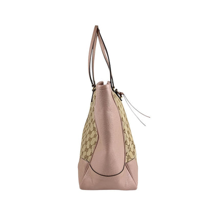 Gucci Handbag Gg Canvas Leather Pink X Brown