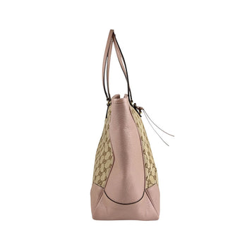 Gucci Handbag Gg Canvas Leather Pink X Brown