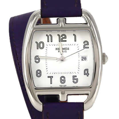 Herms Cape Cod Tonneau Double Tour Ct1.710 Stainless Steel Quartz Watch