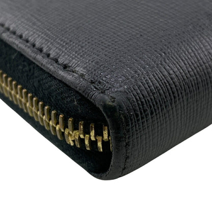 Fendi 8M0299 Round Long Wallet Black