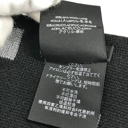 Balenciaga Logo Fringe Scarf Wool Acrylic