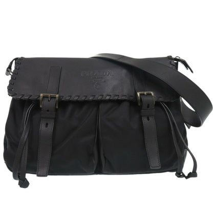 Prada Bag Bt0582 Shoulder Leather Nylon Nero 1191Prada