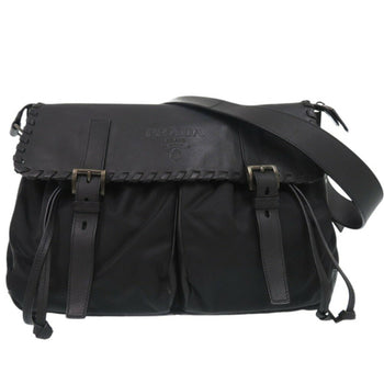 Prada Bag Bt0582 Shoulder Leather Nylon Nero 1191Prada