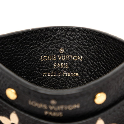 Louis Vuitton Two-Tone Monogram Empreinte Porte Carte Sample Business Card Case M81022 Black Beige