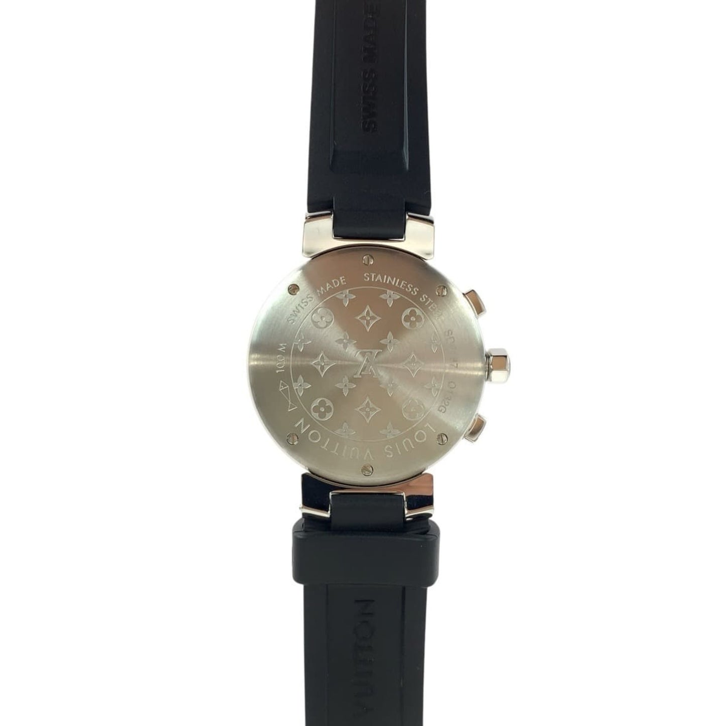 Louis Vuitton Tambour Lovely Cup Black/Silver Stainless Steel/Rubber/Glass Watch Q132G Quartz