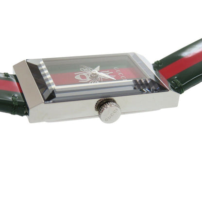 Like New Gucci G Frame 147.4 Stainless Steel Leather Watch