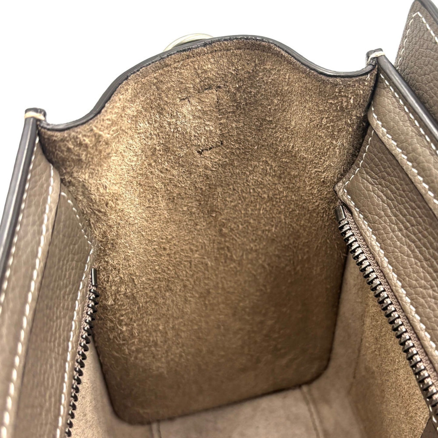 Celine Luggage Nano Shopper Greige Leather Handbag Shoulder Bag
