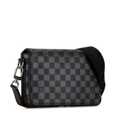 Louis Vuitton Damier Infini Studio Shoulder Bag N50007 Black Pvc Leather