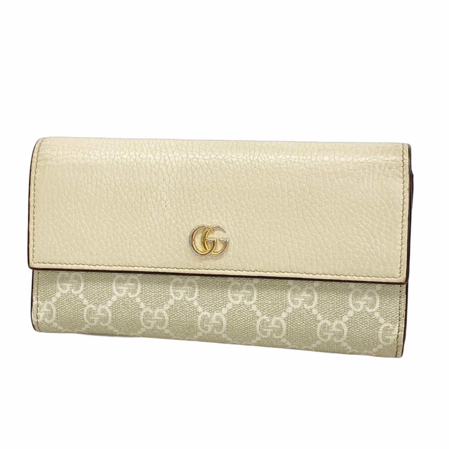 Gucci Gg Marmont Supreme Long Wallet 456116 Beige