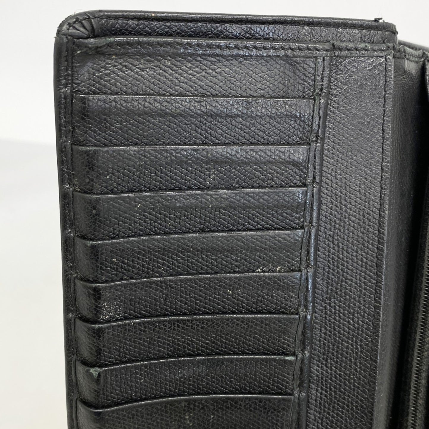 Chanel Coco Button Leather Long Wallet Black