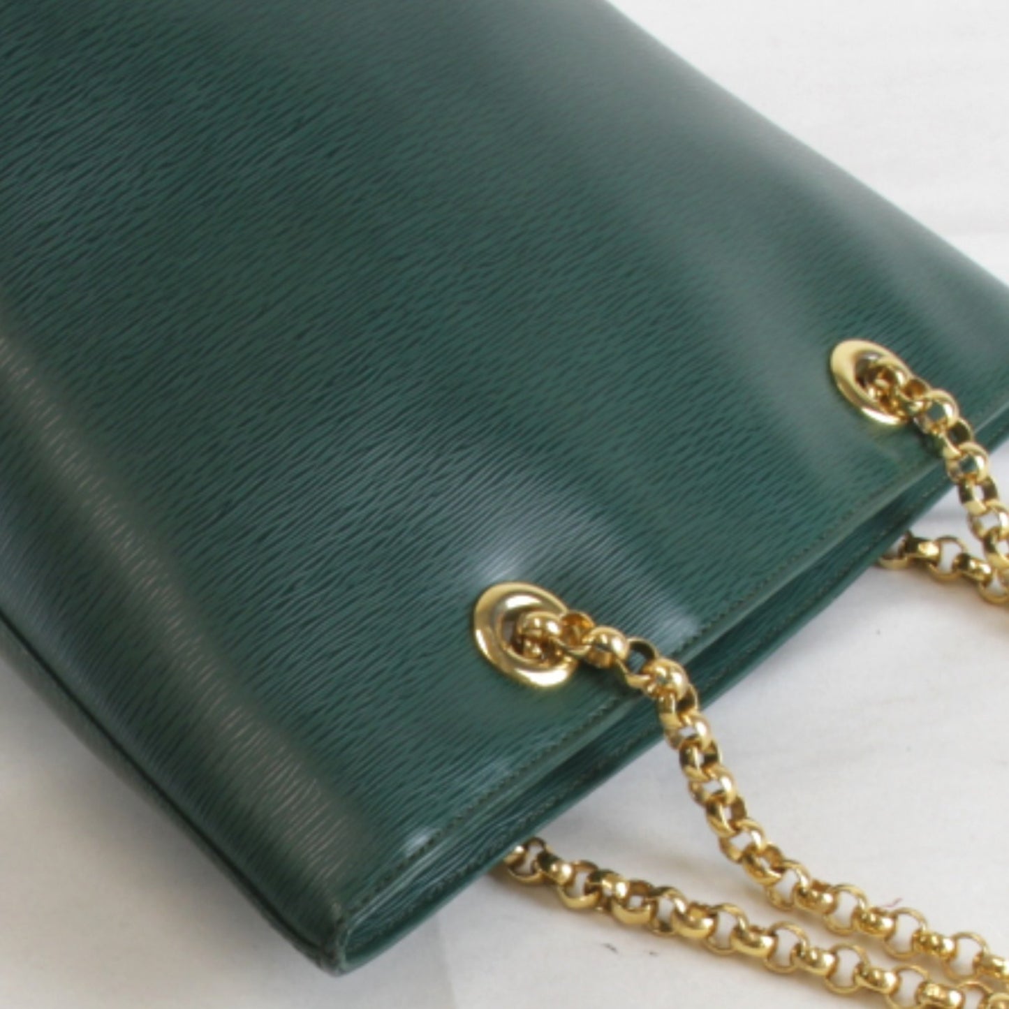 Chlo Chloe Chain Shoulder Bag Leather Green
