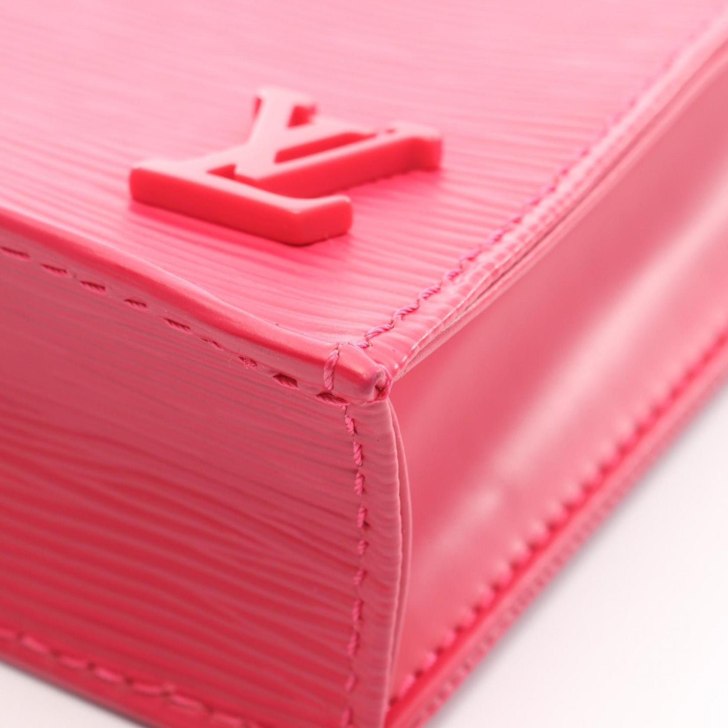 Louis Vuitton Petite Sac Plat Epi Leather Rose Pondicherry Handbag