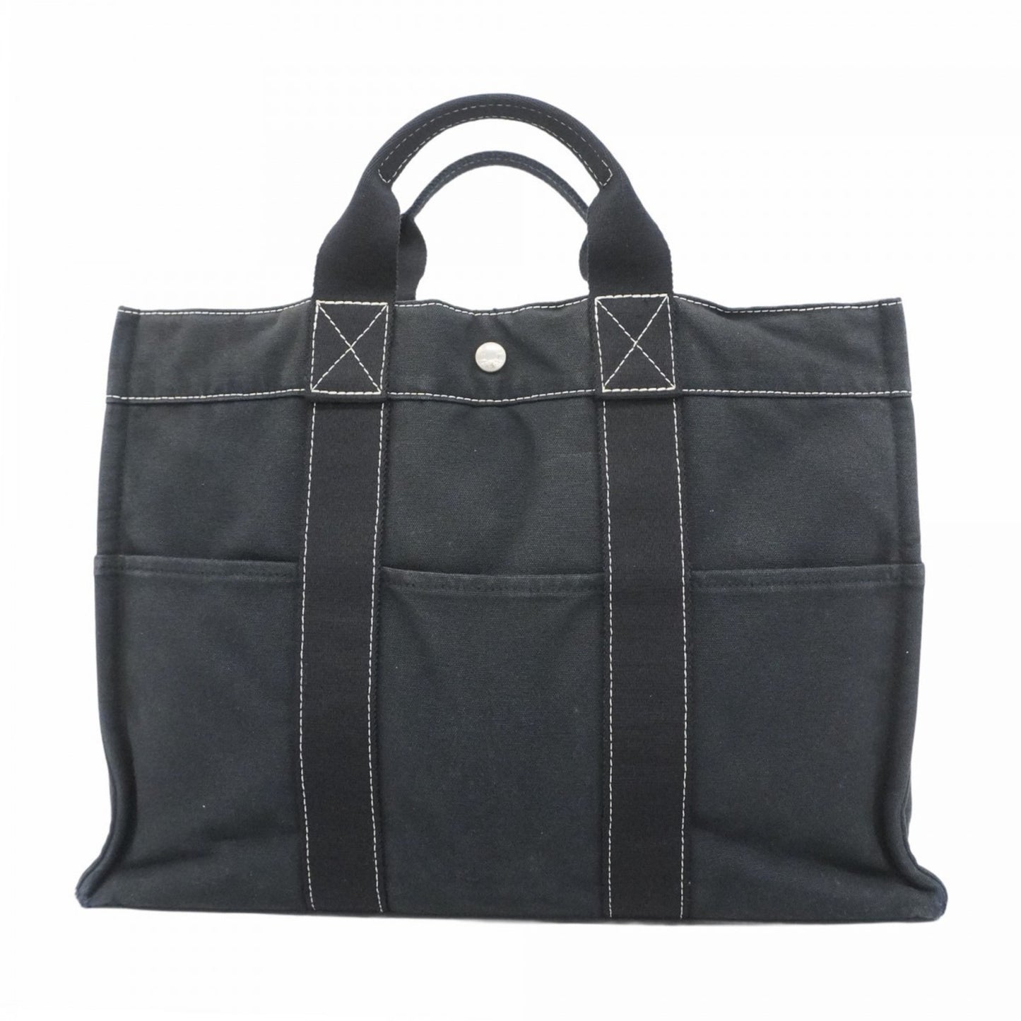 Hermes Herms Deauville Mm Canvas Tote Bag