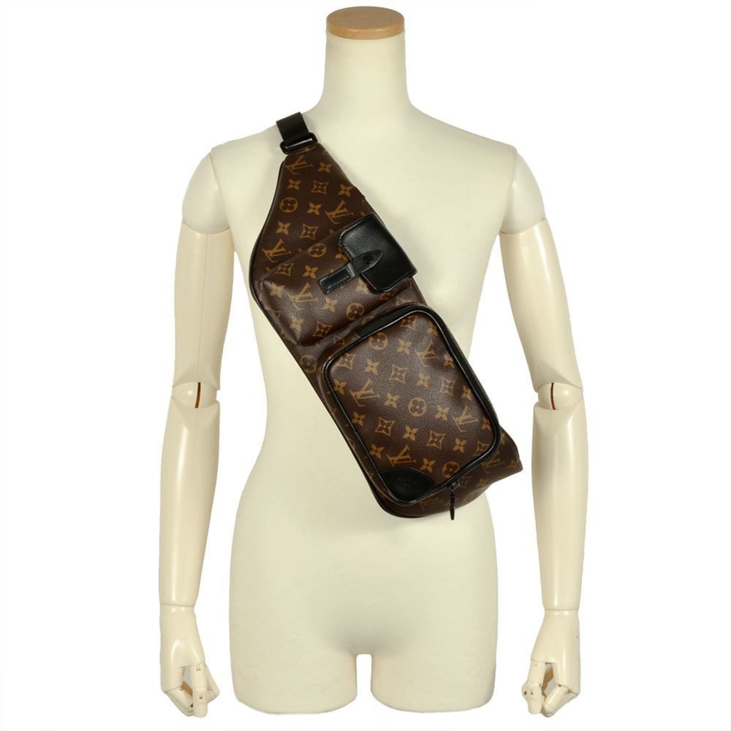 Louis Vuitton Louis Vuitton Monogram Macassar Christopher Bum Bag Body Canvas M45337 Brown Ba3220