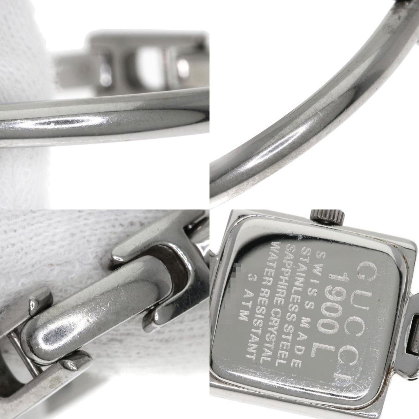 Gucci 1900L Square Face Watch Stainless Steel/Ss