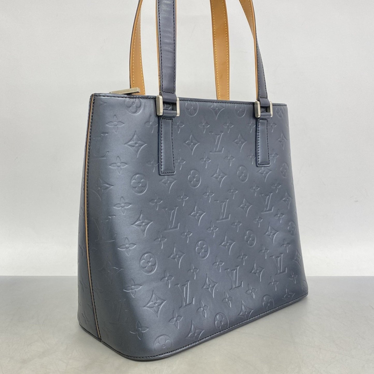 Louis Vuitton Monogram Matte Stockton Tote Bag M55115 Blue