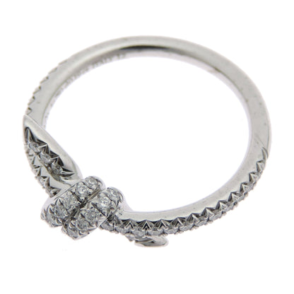 Tiffany Knot Diamond Women'S Ring In 750 White Gold