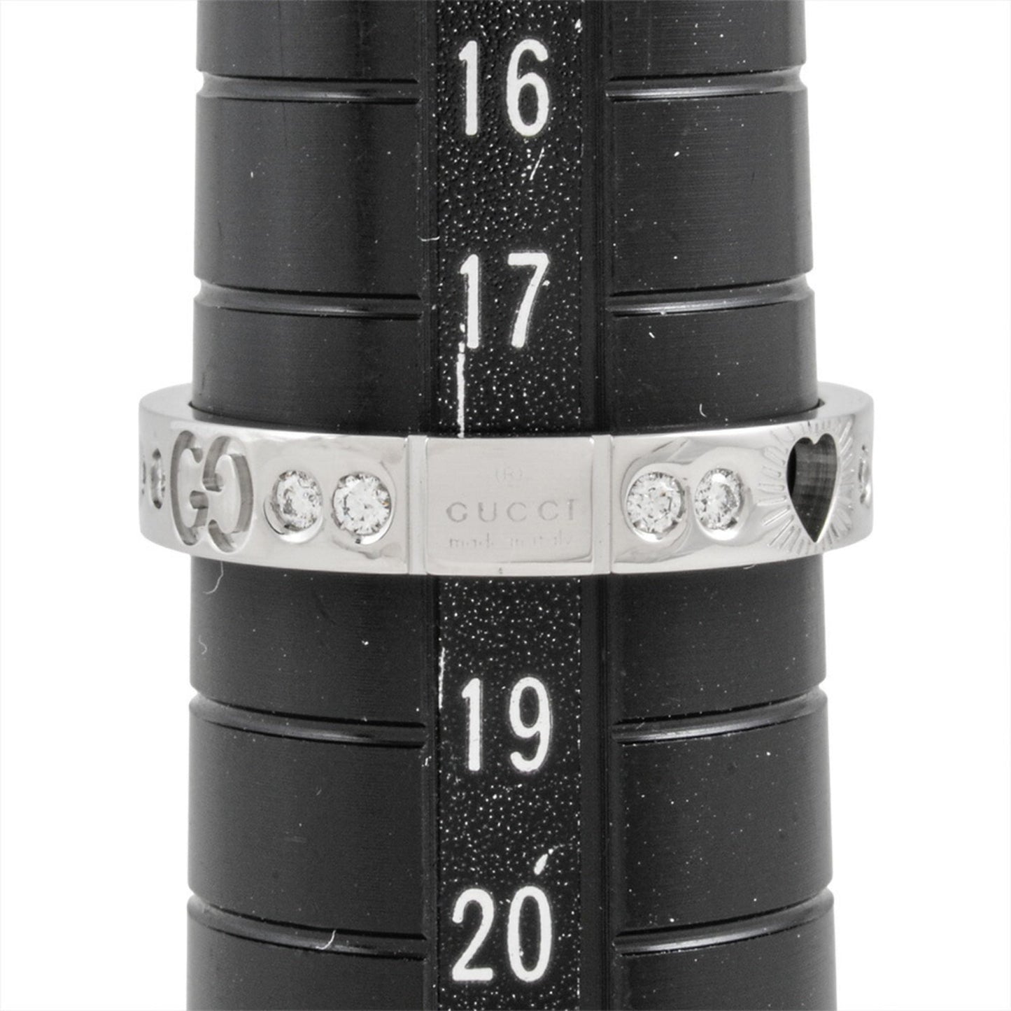 Gucci Icon Heart Ring #19 White Gold