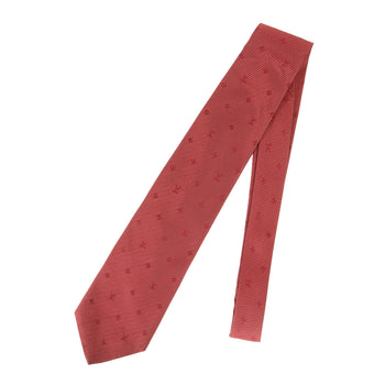 Louis Vuitton Monogram Silk Cravate Dark Red Tie For Men