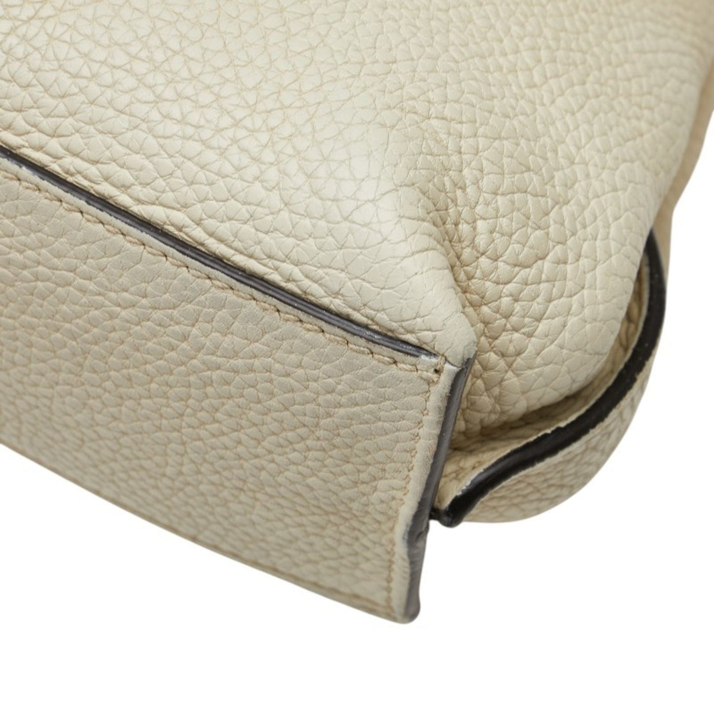 Gucci Daily Bamboo Handbag/Shoulder Bag 2Way 370831 White Leather