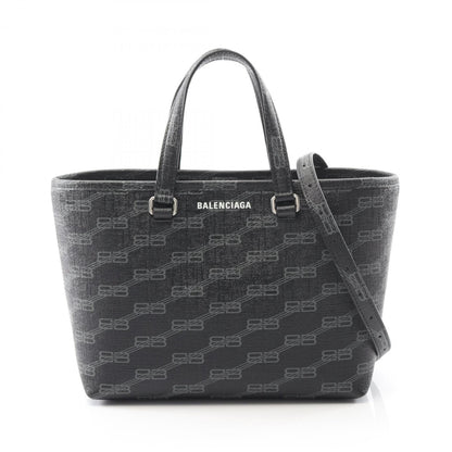 Balenciaga Signature Small Shopper Handbag In Coated Canvas