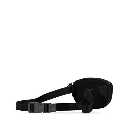 Burberry Canon Logo Print Body Bag Belt Bum 8021091 Black White Nylon