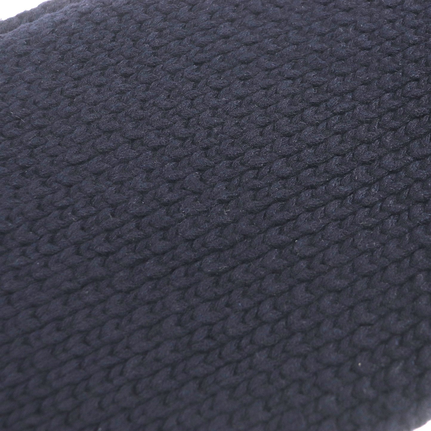 Hermes 100% Cashmere Cable Knit Scarf/Snood In Dark Navy