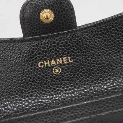 Chanel Matelasse Business Card Case In Caviar Leather