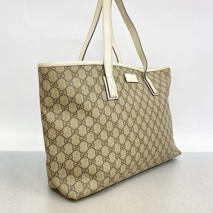 Gucci Gg Supreme Tote Bag 211137 Brown White
