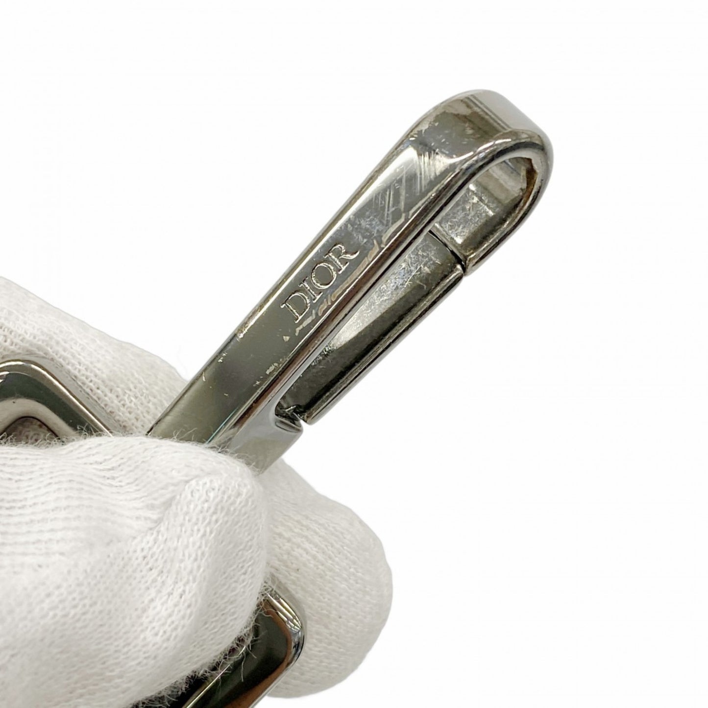 Christian Dior Trotter Saddle Canvas Shoulder Bag In Navy