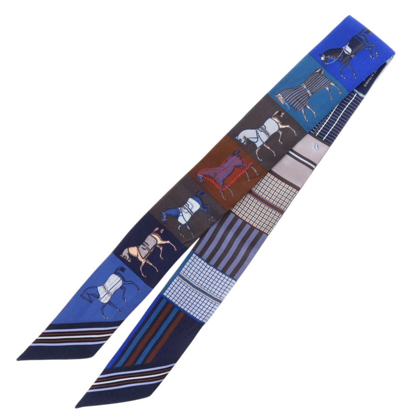 Herms Twilly New Horse Coat Couvertures Nouvelles Silk Ciel Blue Roy Vert Scarf Muffler 0133 Hermes